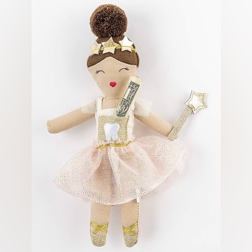 Mud Pie Ballerina Tooth Fairy Doll 9x4 Inch (Pack of 1).